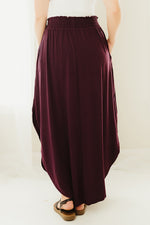 Smocked Waist Side Slit Maxi Skirt