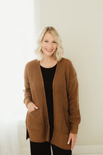 Waffle Open Cardigan