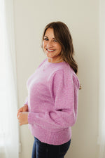 Melange Puff Sleeve Sweater