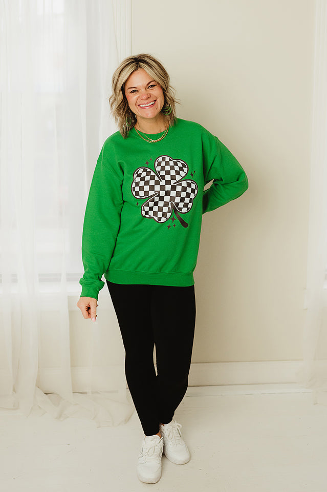 Checkered Clover Sweatshirt