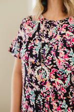 Multi Abstract Floral Top