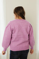 Melange Puff Sleeve Sweater