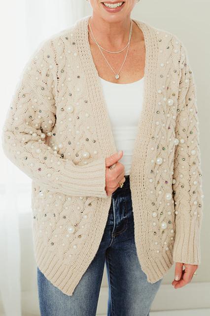 Pearl Embellished Cardi