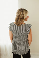 Mini Checkered Ruffle Top