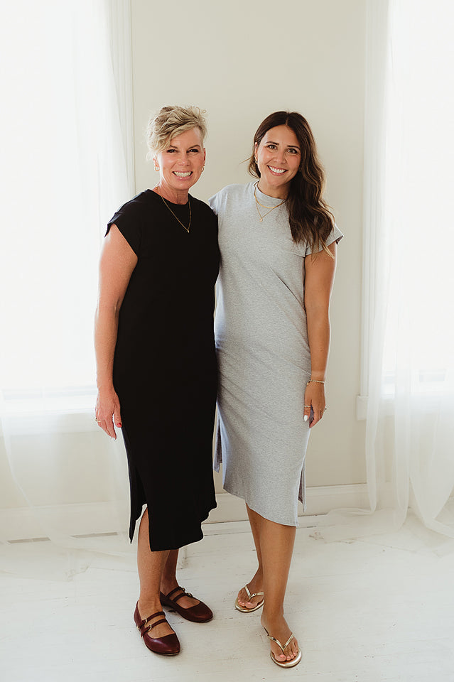 Grey Short Sleeve Midi – Ella Mae's Boutique