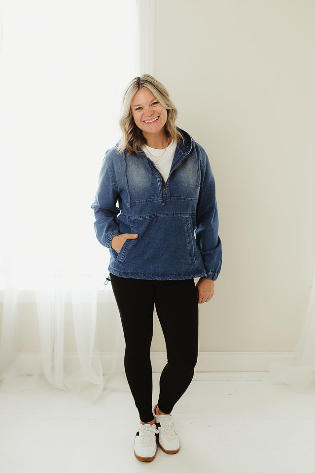 Urban Ease Denim Hoodie Jacket