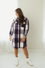 Purple Plaid Shacket