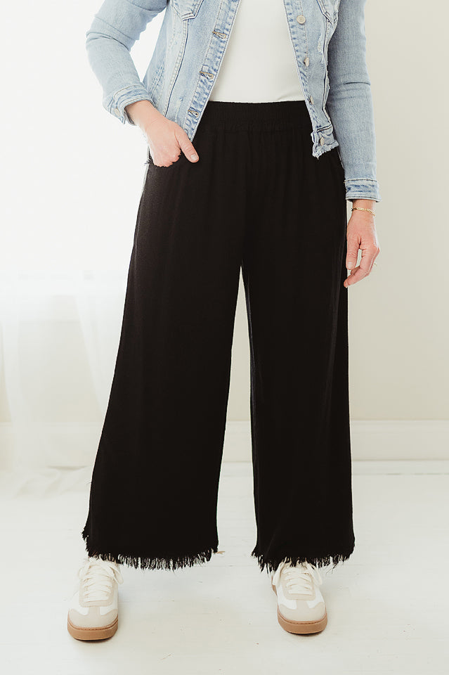 Linen Fringe Pants