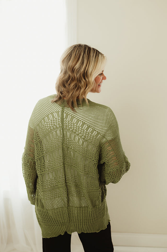 Knit Netted Cardi