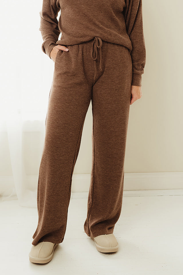 Ribbed Comfort Drawstring Pants