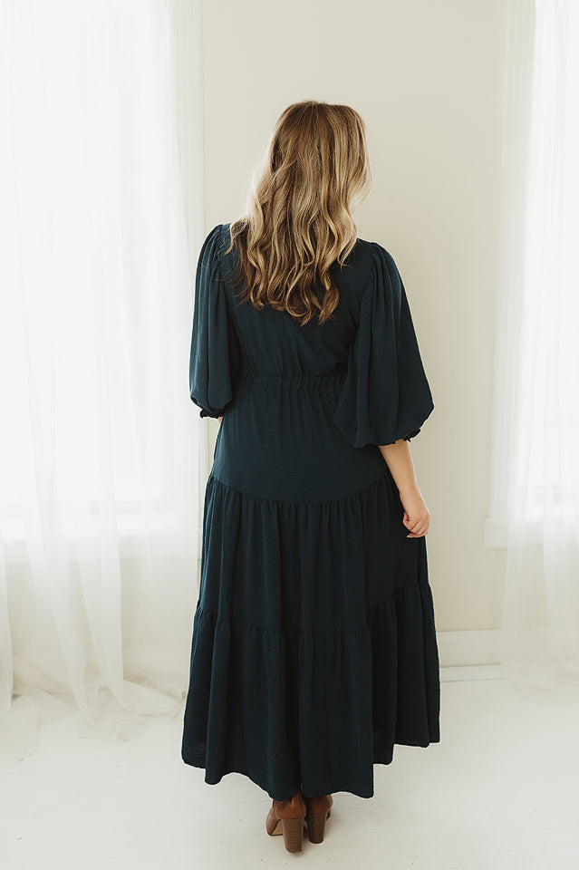 Button Down Tiered Maxi