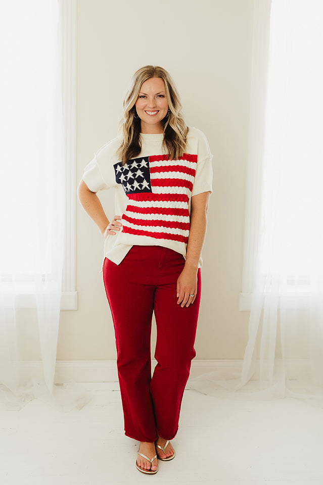 American Flag Crew Neck