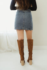 Scallop Denim Skirt