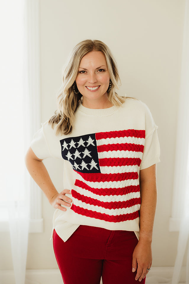 American Flag Crew Neck