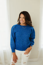 Melange Puff Sleeve Sweater