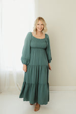 Puff Sleeve Maxi Dress