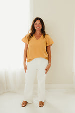 Flutter V-Neck Top