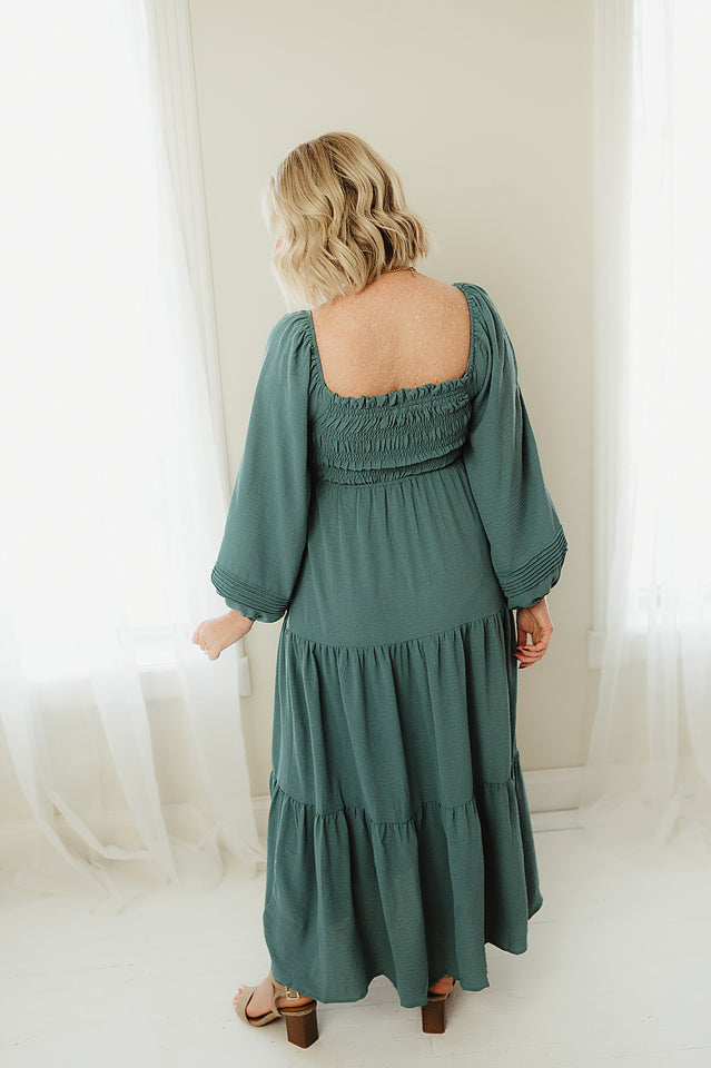 Puff Sleeve Maxi Dress