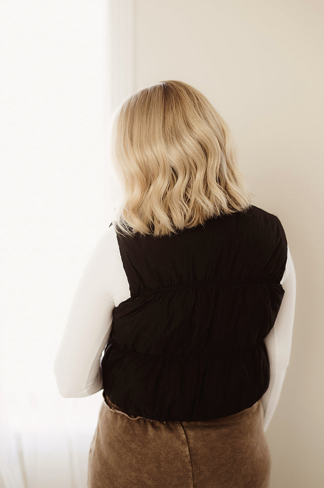 Cropped Puffer Vest