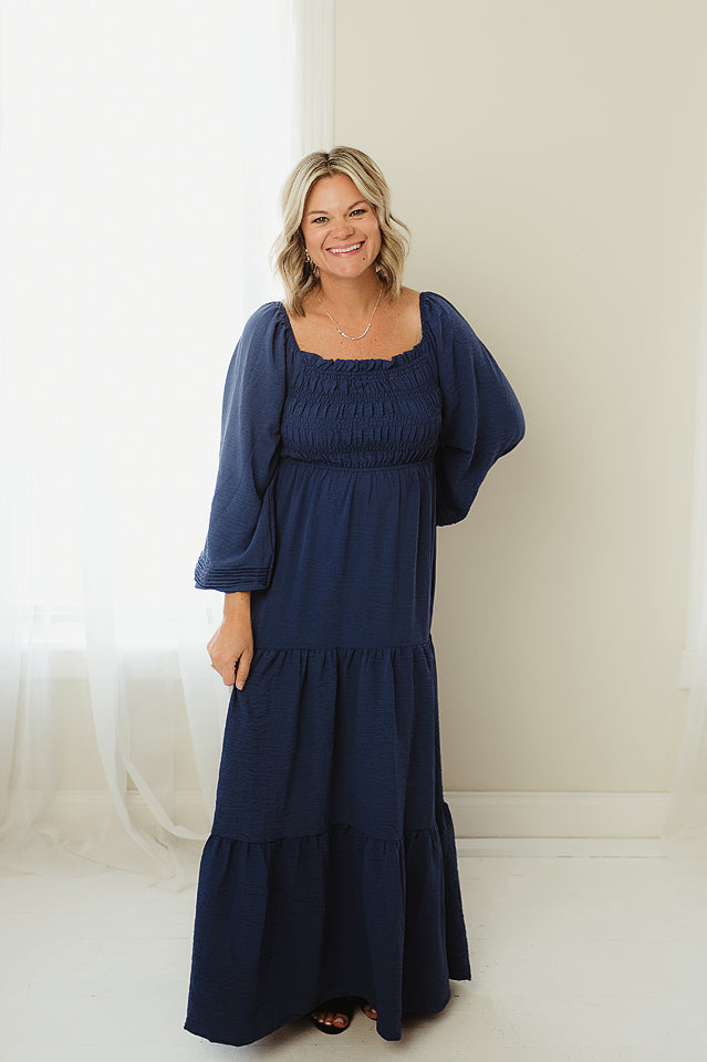 Puff Sleeve Maxi Dress