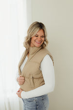 High Neck Puffer Vest