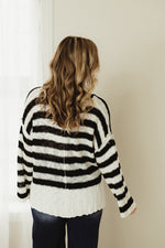 Stripe Buttoned Cardigan