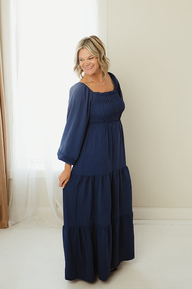 Puff Sleeve Maxi Dress