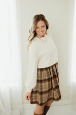 Plaid Patchwork Dress