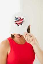 Heart Flag Vintage Ballcap