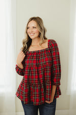 Square Plaid Top