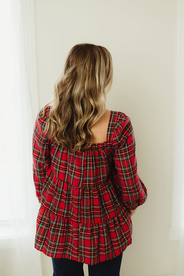 Square Plaid Top