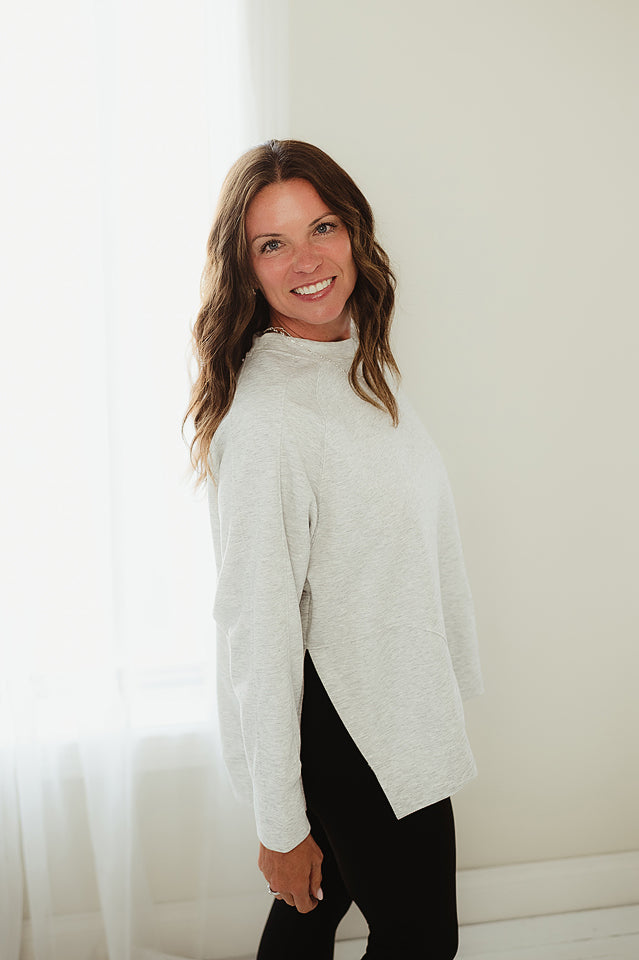 Side Slit Scuba Pullover