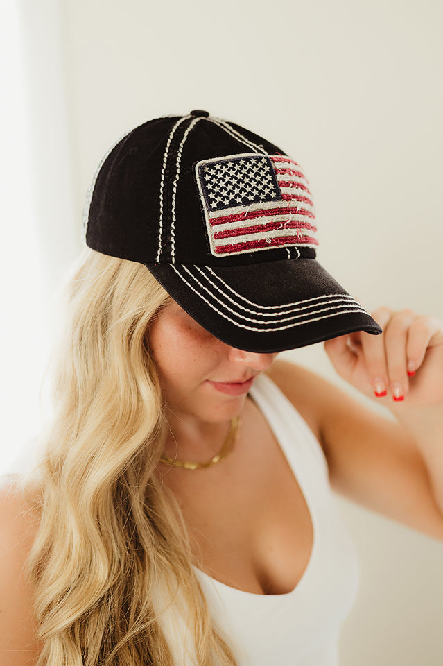 USA Flag Vintage Ballcap