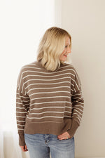 Stripe Mock Split Sweater