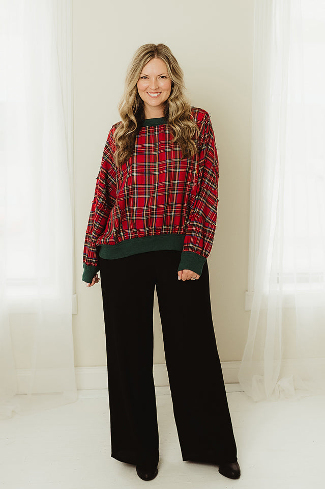 Christmas Plaid Top