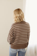 Stripe Mock Split Sweater