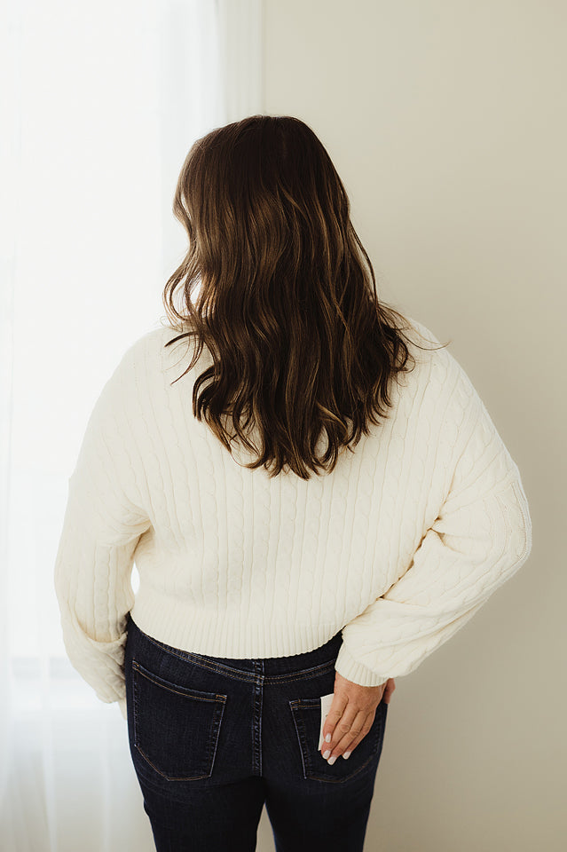 Solid Cableknit Sweater