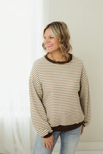 Stripe Loose Drop Shoulder