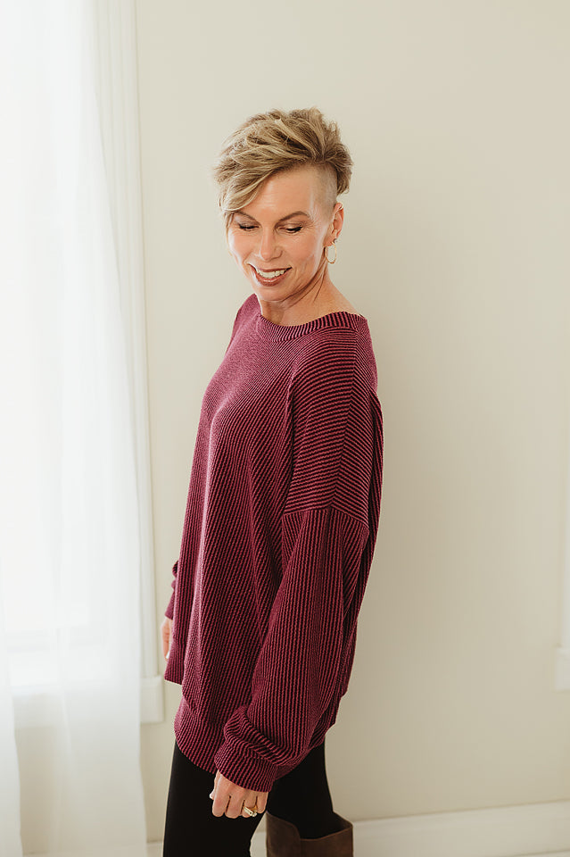 Oversized Two Tone Pullover