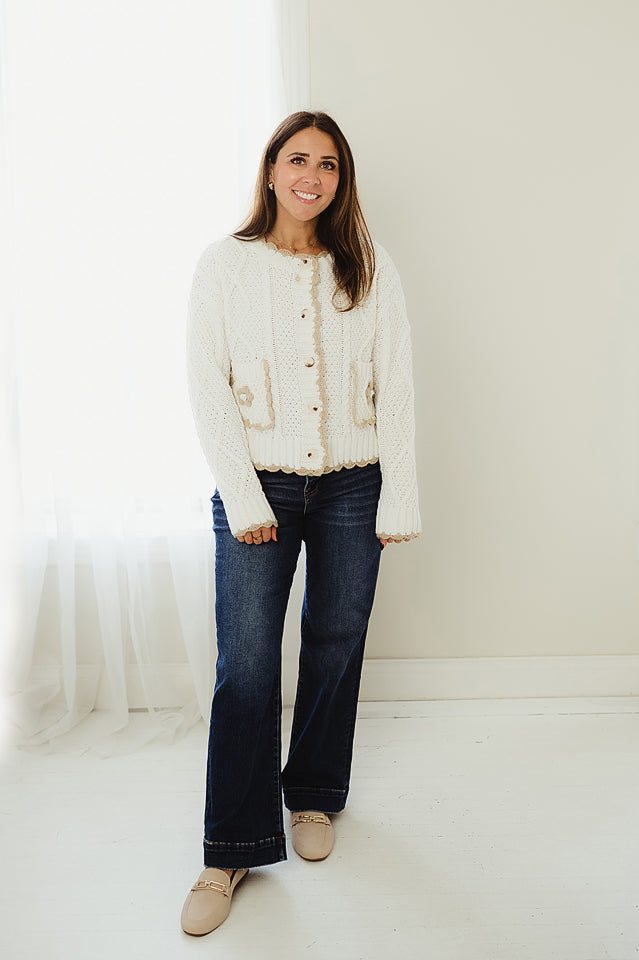 Charming Trim Cardigan