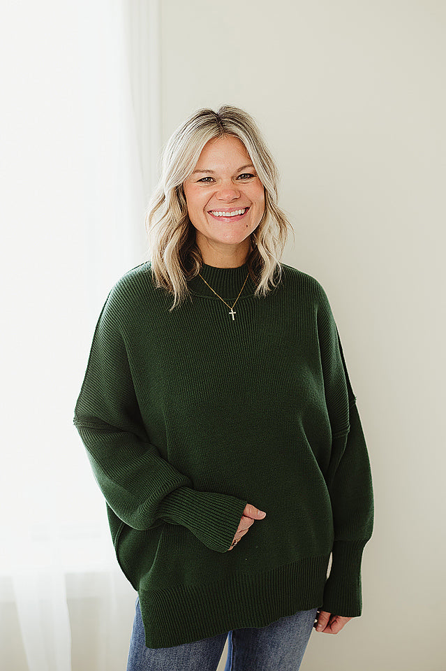 Oversized Slit Sweater