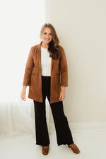 Suede Long Blazer