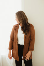 Suede Long Blazer