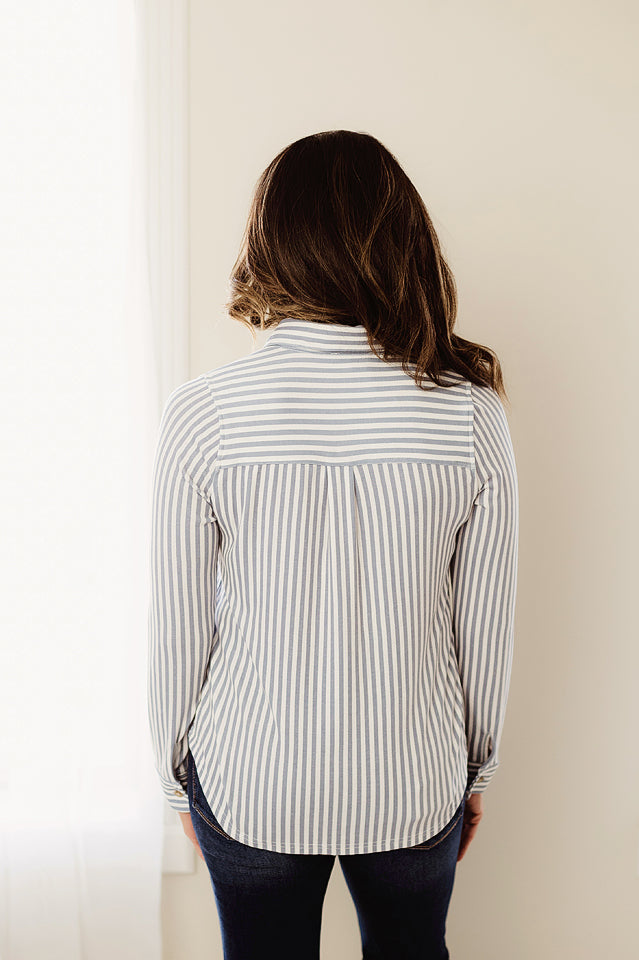 Stripe Collared Button Down