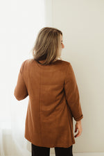 Suede Long Blazer