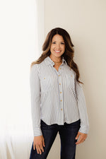 Stripe Collared Button Down