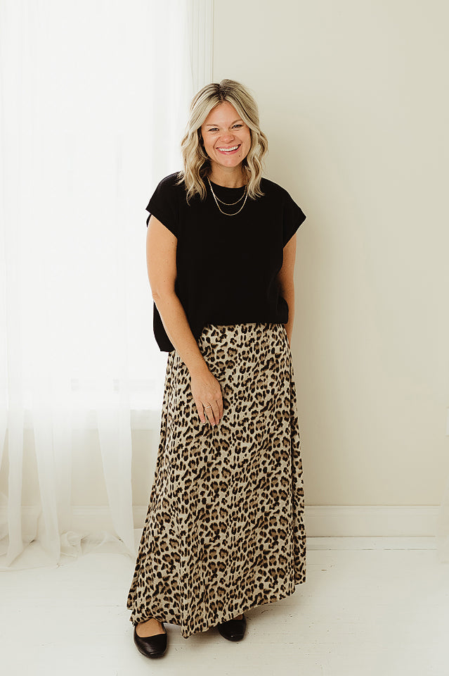 Verine Leopard Maxi Skirt