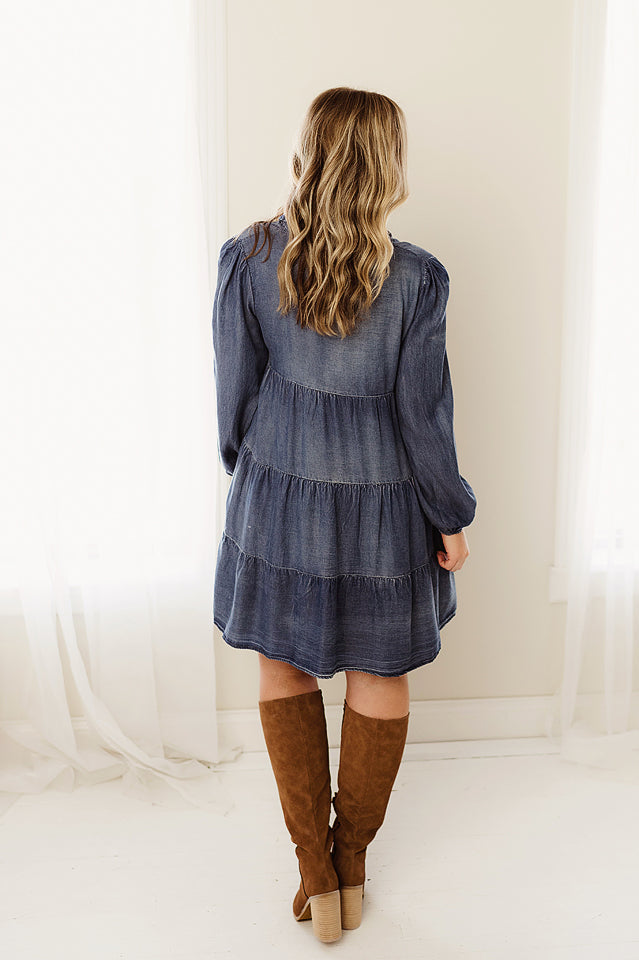 Washed Chambray Dress