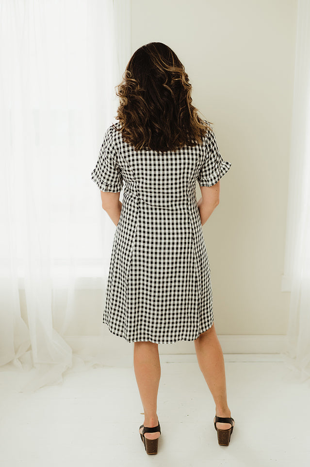 Gingham Button Down Dress