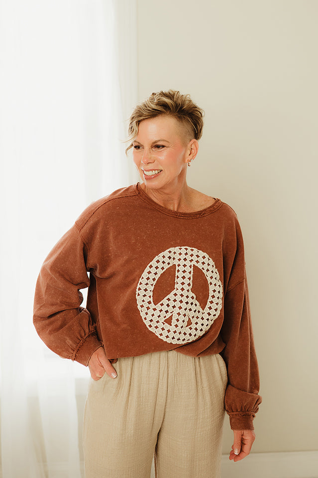 Peace French Terry Top